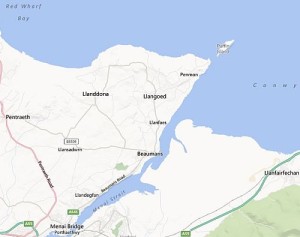 Llanddona map